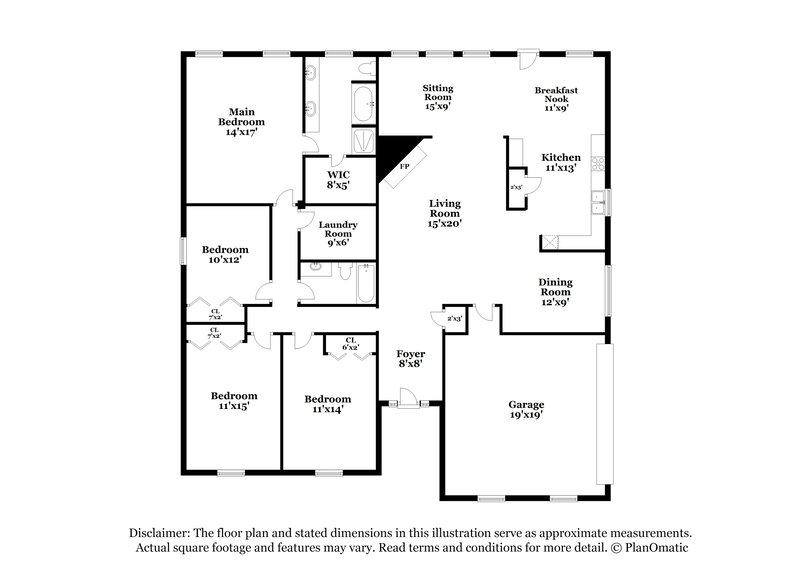 2,495/Mo, 3208 Bradford Pear Dr Buford, GA 30519 Floor Plan View