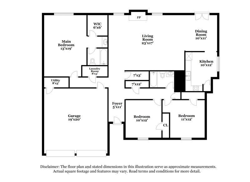 2,160/Mo, 476 Ridgedale Way Lawrenceville, GA 30044 Floorplan View