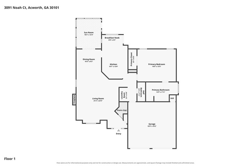 2,190/Mo, 3091 Noah Ct Acworth, GA 30101 Floor Plan View 2