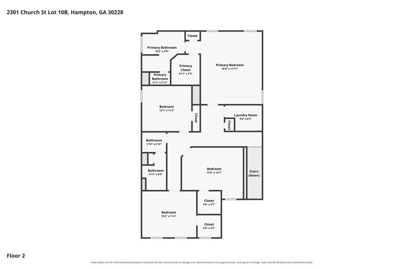 2,400/Mo, 2301 Church St Hampton, GA 30228 Floor Plan View