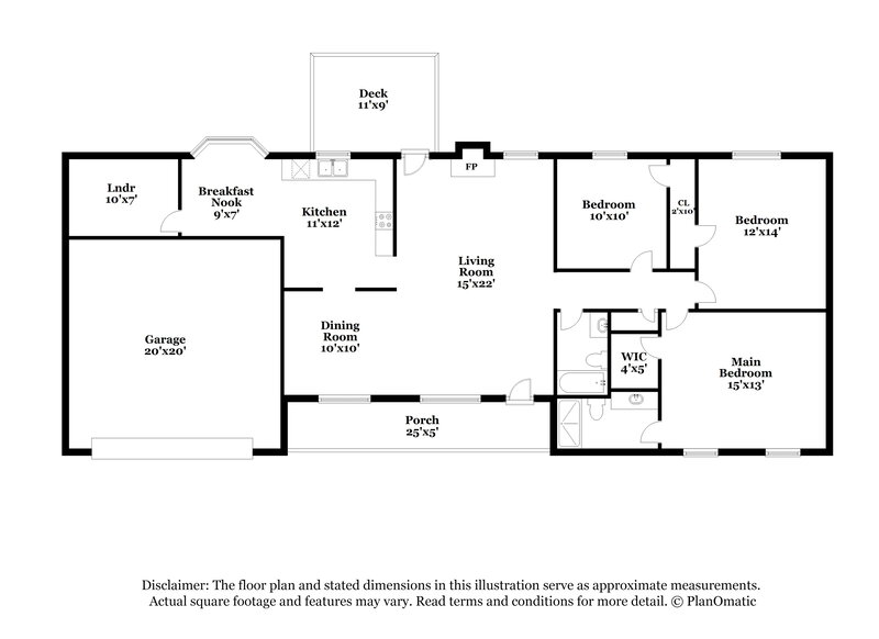 1,745/Mo, 1080 Crystal Springs Trl Hampton, GA 30228 Floor Plan View