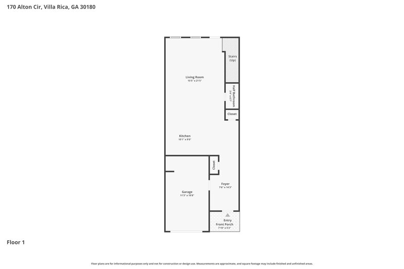1,820/Mo, 170 Alton Cir Villa Rica, GA 30180 Floor Plan View