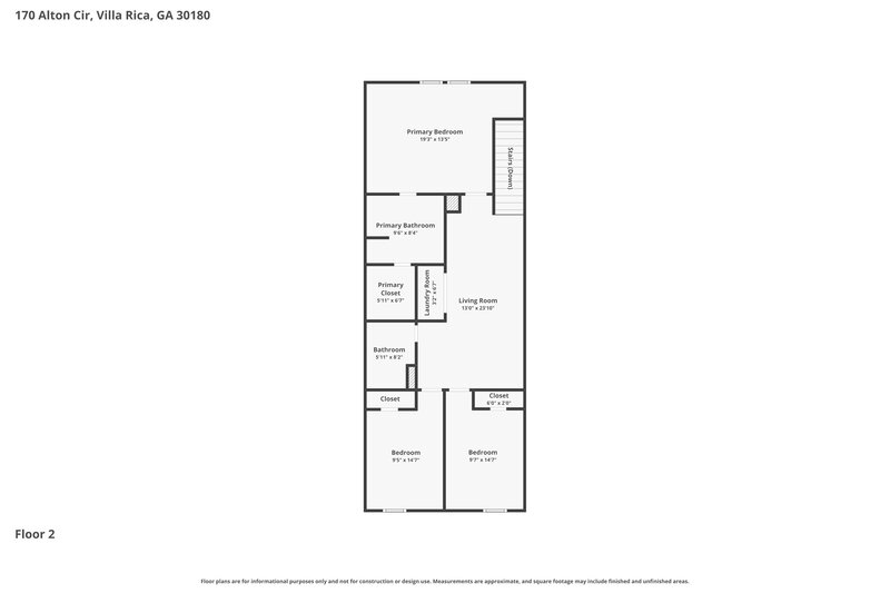 1,820/Mo, 170 Alton Cir Villa Rica, GA 30180 Floor Plan View 2