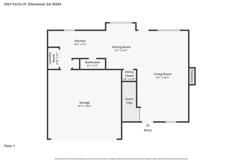 2,175/Mo, 2941 Partin Pl Ellenwood, GA 30294 Floor Plan View