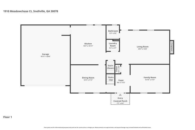 2,395/Mo, 1910 Meadowchase Ct Snellville, GA 30078 Floor Plan View 2