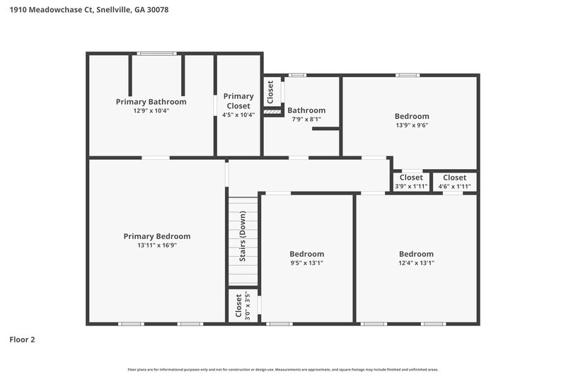2,395/Mo, 1910 Meadowchase Ct Snellville, GA 30078 Floor Plan View 3