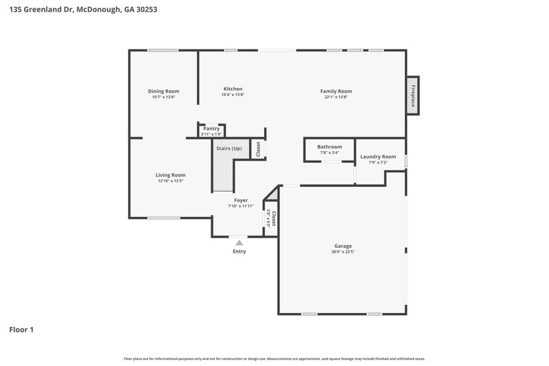 2,420/Mo, 135 Greenland Dr McDonough, GA 30253 Floor Plan View