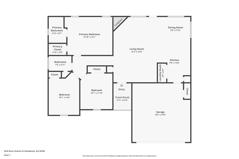 2,210/Mo, 3016 River Station Dr Woodstock, GA 30188 Floor Plan View