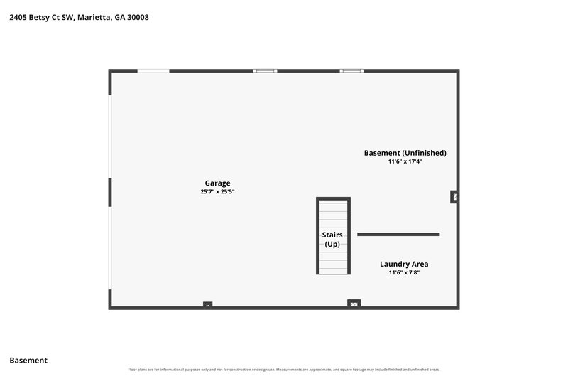 2,190/Mo, 2405 Betsy Ct SW Marietta, GA 30008 Floor Plan View