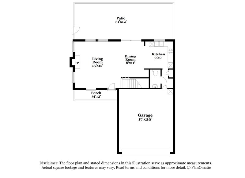 1,950/Mo, 966 Windcroft Cir NW Acworth, GA 30101 Floor Plan View