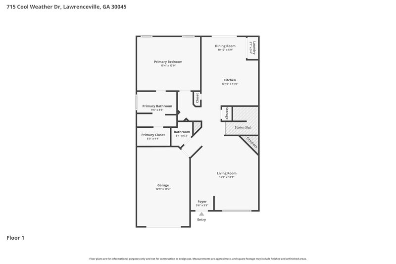 2,135/Mo, 715 Cool Weather Dr Lawrenceville, GA 30045 Floor Plan View