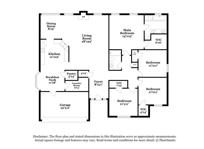 2,160/Mo, 2435 Cordillo Dr Dacula, GA 30019 Floorplan View