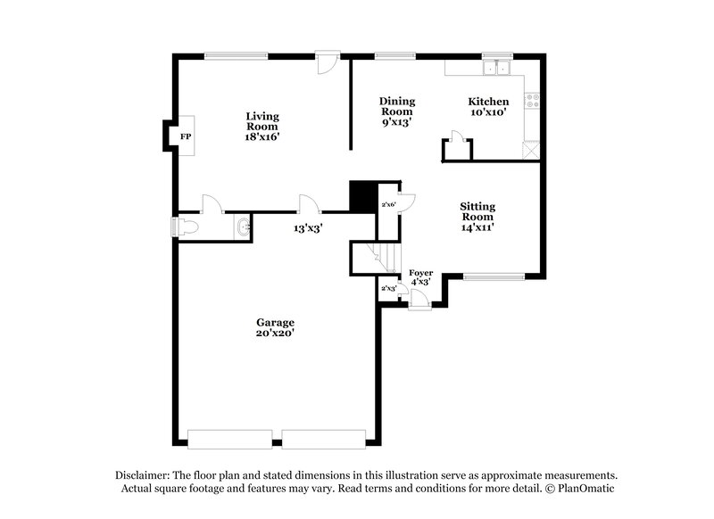 2,005/Mo, 202 Goldleaf Dr Hampton, GA 30228 Floor Plan View