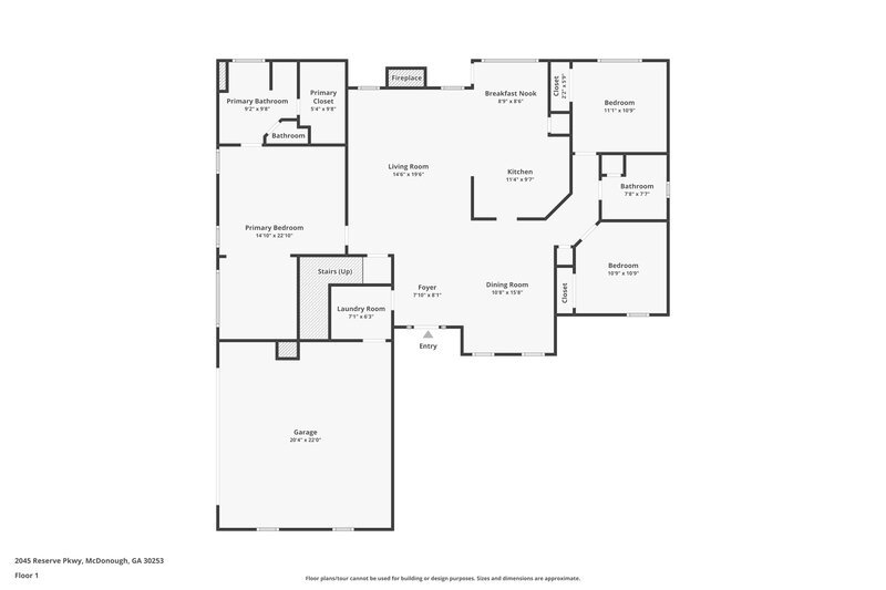 2,030/Mo, 2045 Reserve Pkwy McDonough, GA 30253 Floor Plan View