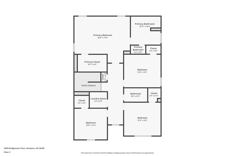 2,385/Mo, 2020 Bridgewater Pass Hampton, GA 30228 Floor Plan View 2