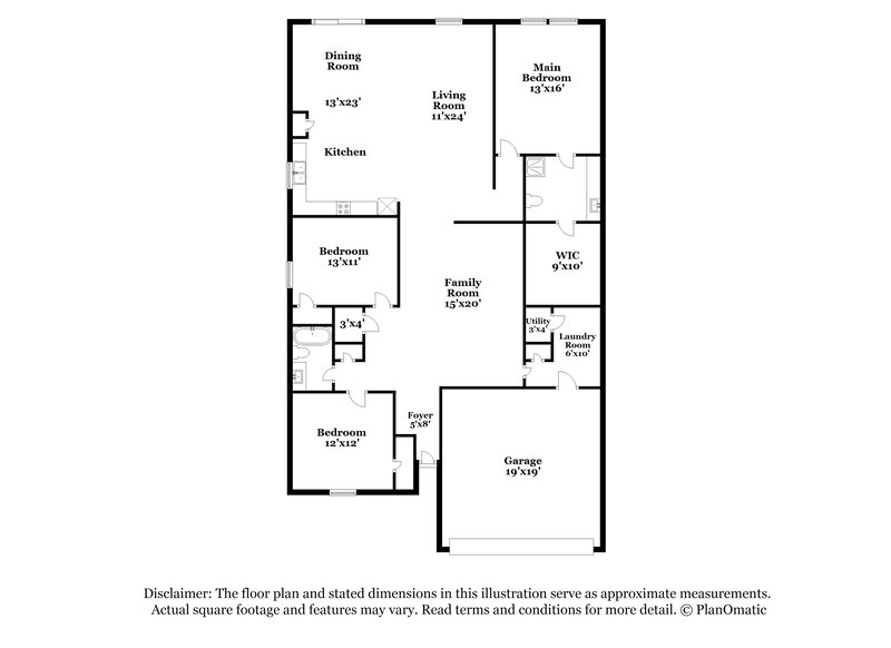 1,910/Mo, 7223 Ashley Falls Ct Douglasville, GA 30134 Floor Plan View