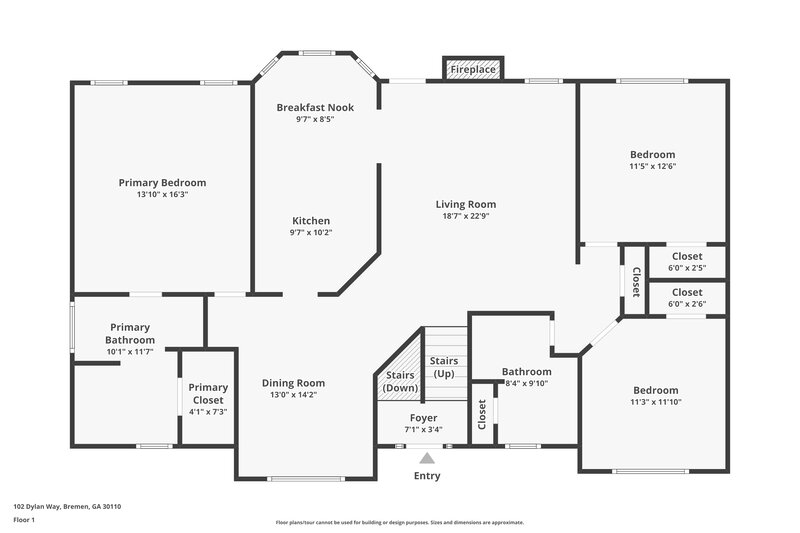 1,935/Mo, 102 Dylan Way Bremen, GA 30110 Floor Plan View