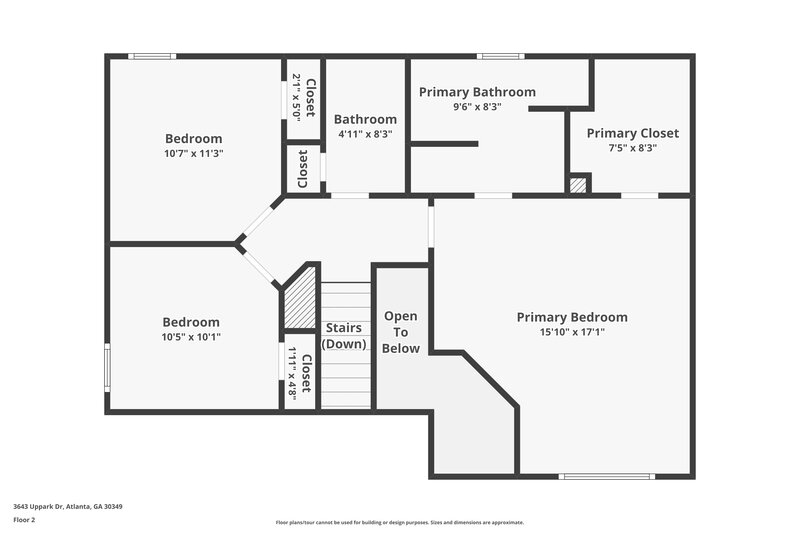 2,780/Mo, 3643 Uppark Dr Atlanta, GA 30349 Floor Plan View