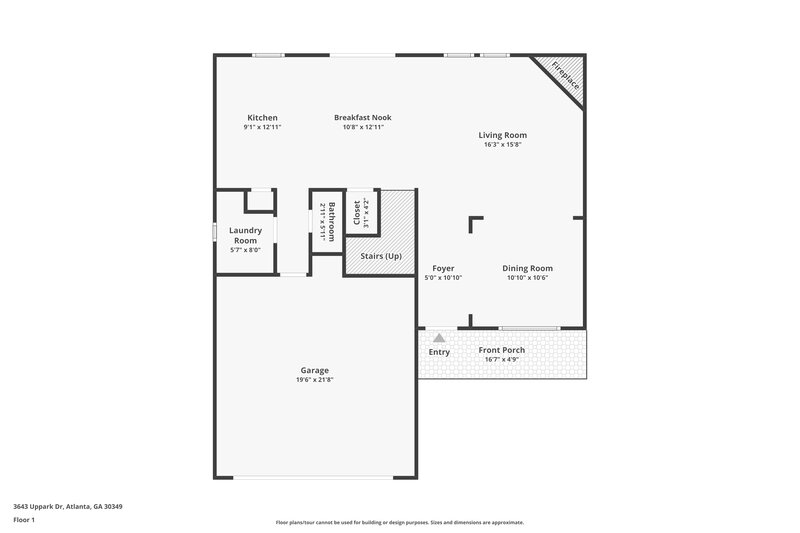 2,780/Mo, 3643 Uppark Dr Atlanta, GA 30349 Floor Plan View 2