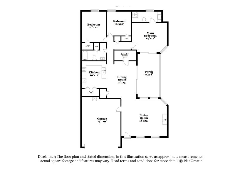 2,025/Mo, 2010 Greenhill Pass Canton, GA 30114 Floorplan View