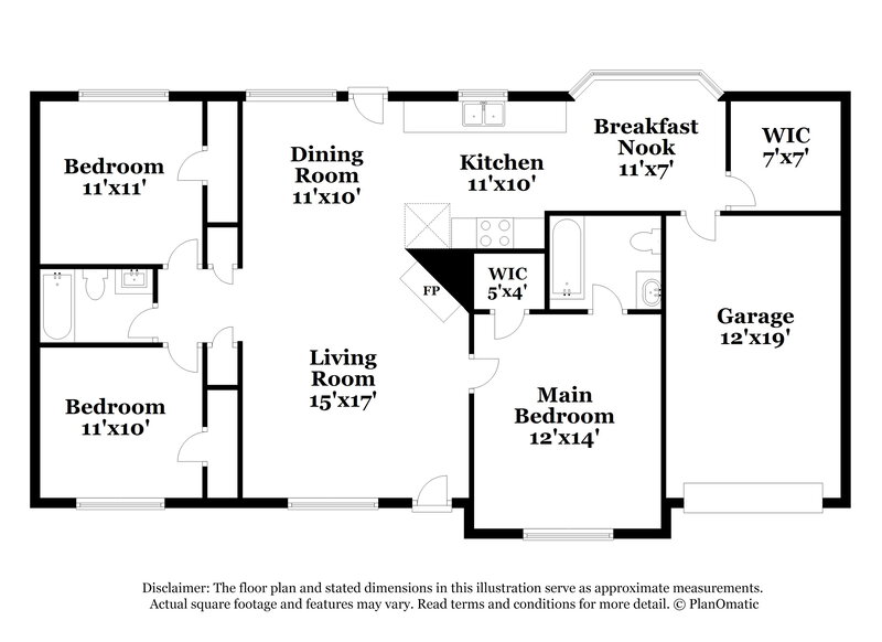 2,610/Mo, 4961 Hampstead Ln Acworth, GA 30101 Floorplan View