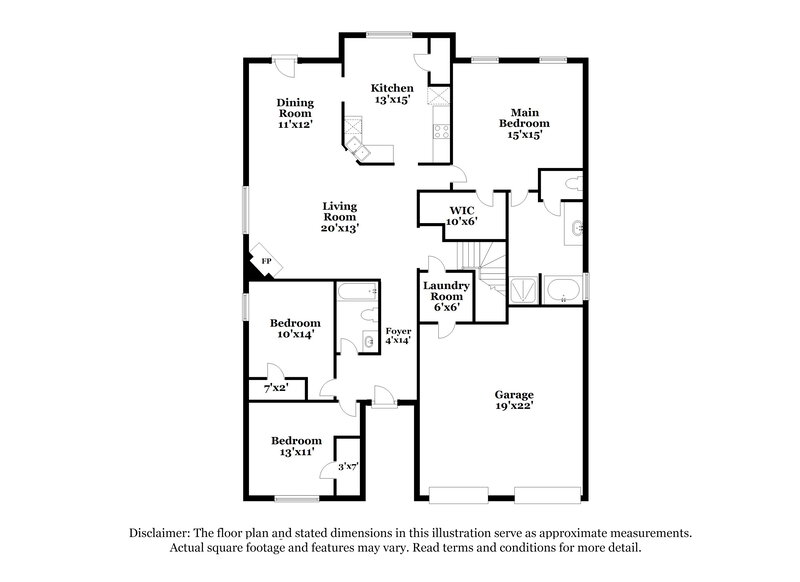 3,200/Mo, 1297 Millstone Way Lithonia, GA 30058 Floor Plan View