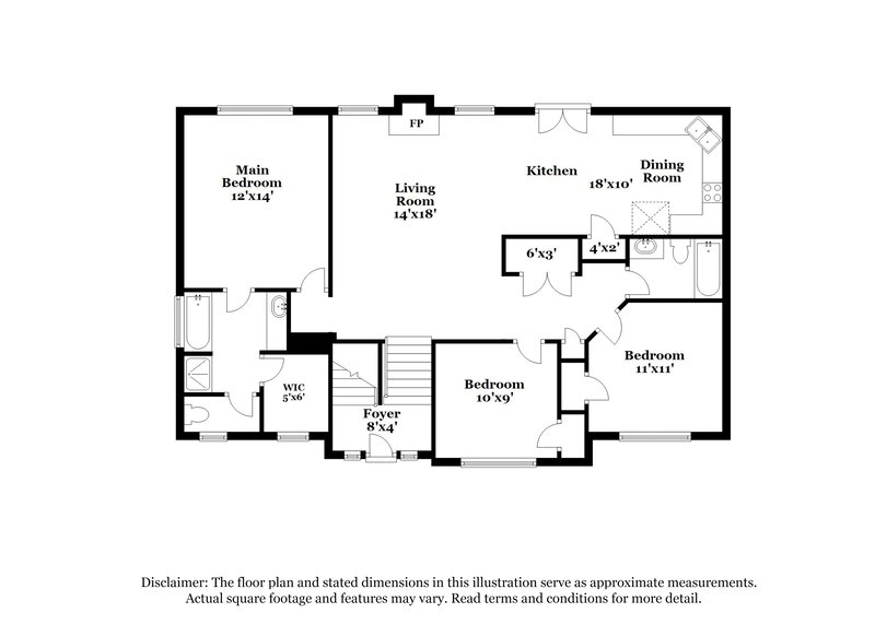 2,960/Mo, 207 Depot Ln Dallas, GA 30157 Floor Plan View 2