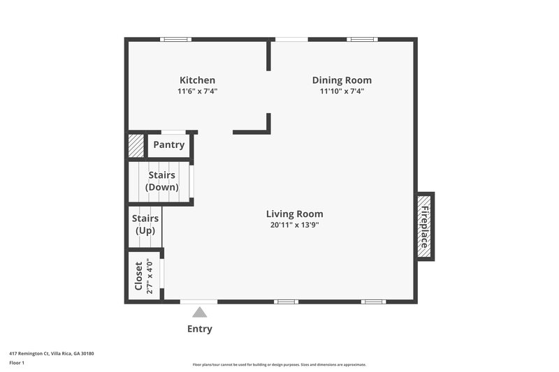 2,270/Mo, 417 Remington Ct Villa Rica, GA 30180 Floor Plan View 2