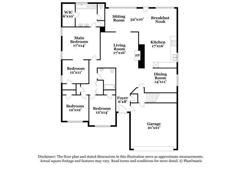 2,395/Mo, 1007 Harbor View Ln McDonough, GA 30252 Floor Plan View