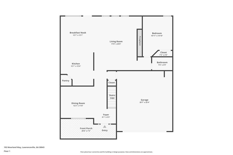 2,425/Mo, 192 Moorland Way Lawrenceville, GA 30043 Floor Plan View