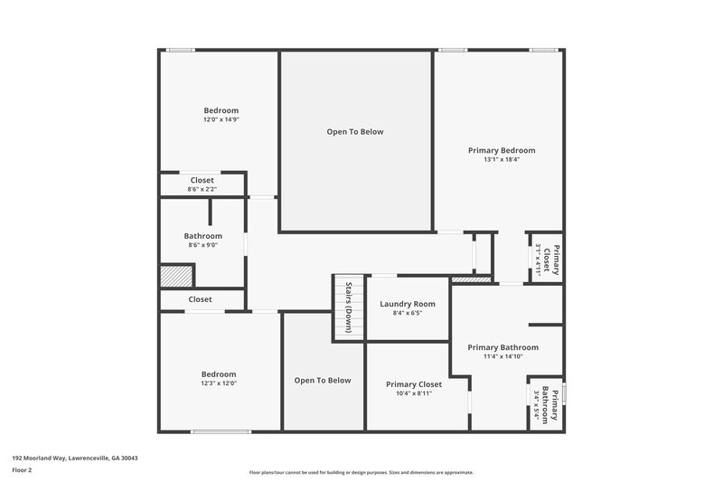 2,425/Mo, 192 Moorland Way Lawrenceville, GA 30043 Floor Plan View 2