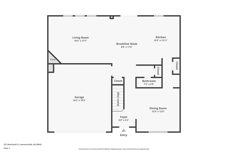 2,320/Mo, 321 Moorland Ct Lawrenceville, GA 30043 Floor Plan View