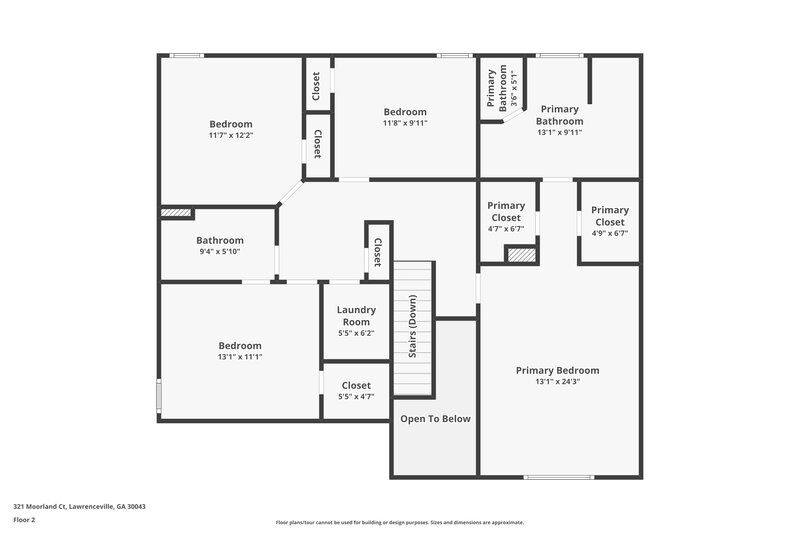 2,320/Mo, 321 Moorland Ct Lawrenceville, GA 30043 Floor Plan View 2