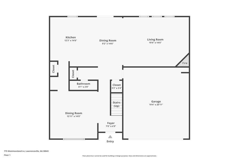 2,110/Mo, 775 Westmoreland Ln Lawrenceville, GA 30043 Floor Plan View
