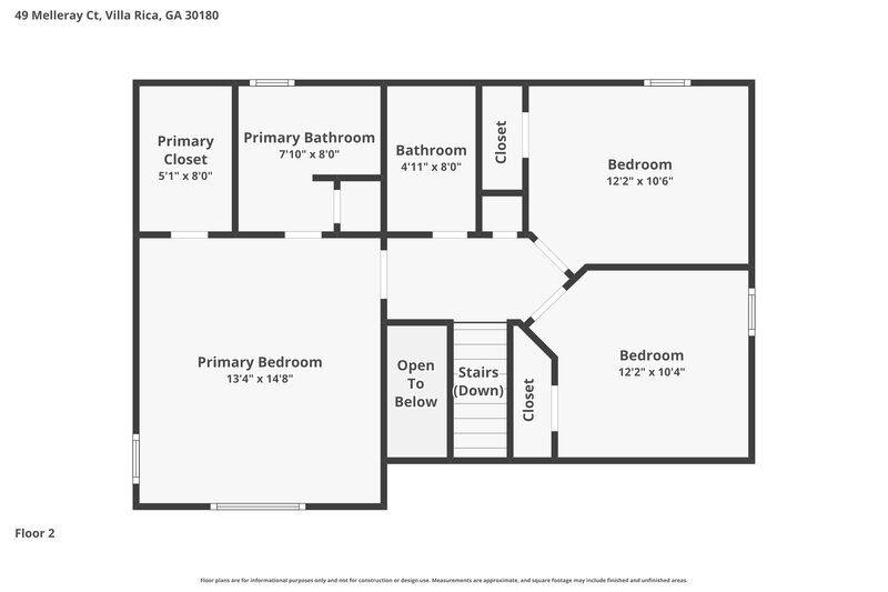 0/Mo, 49 Melleray Ct Villa Rica, GA 30180 Floor Plan View 2