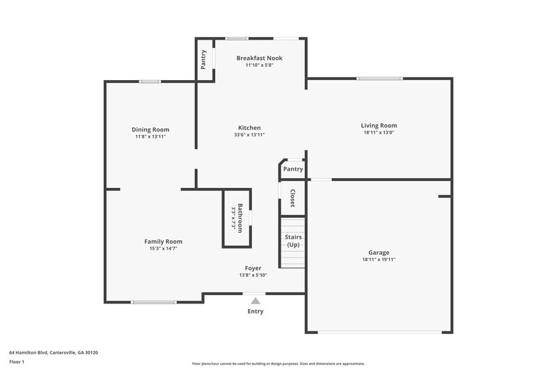 1,930/Mo, 64 Hamilton Blvd NW Cartersville, GA 30120 Floorplan View