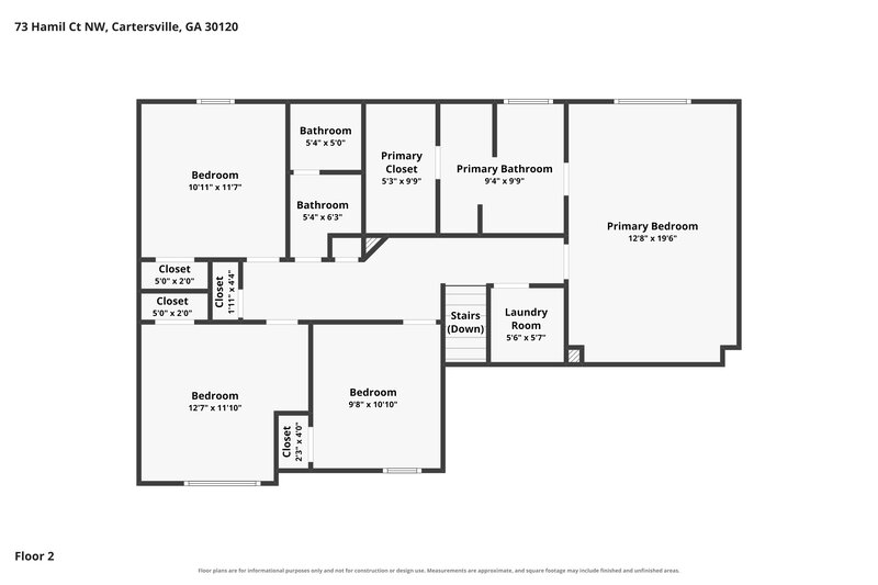2,160/Mo, 73 Hamil Ct NW Cartersville, GA 30120 Floor Plan View 2