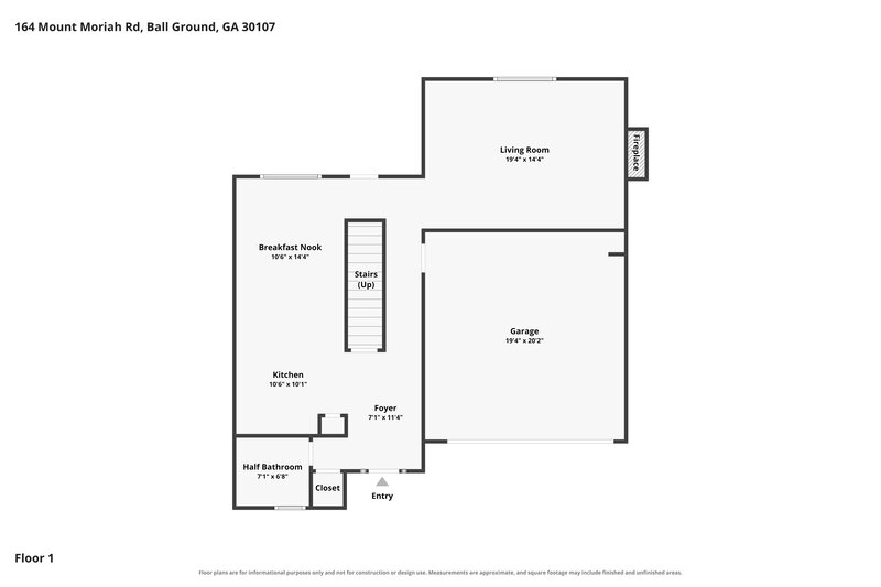 2,070/Mo, 164 Mount Moriah Rd Ball Ground, GA 30107 Floorplan View