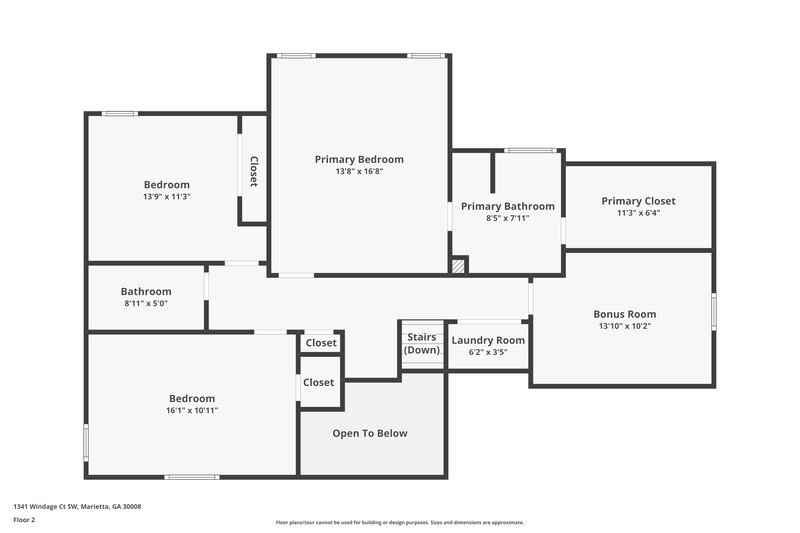 2,740/Mo, 1341 Windage Ct SW Marietta, GA 30008 Floor Plan View 2