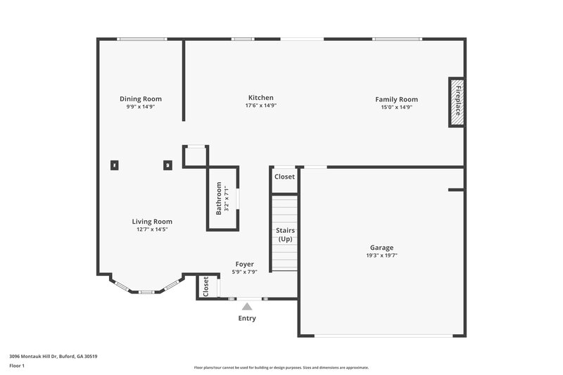 3,250/Mo, 3096 Montauk Hill Dr Buford, GA 30519 Floor Plan View