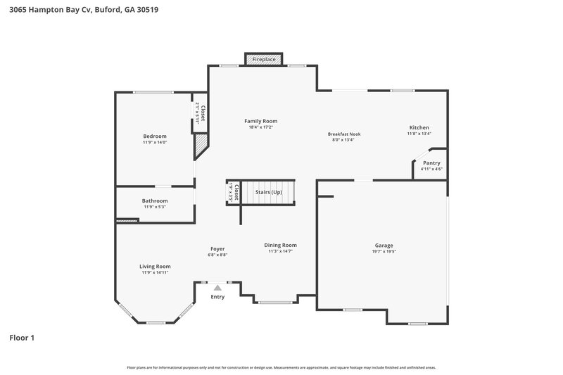 2,830/Mo, 3065 Hampton Bay Cv Buford, GA 30519 Floor Plan View