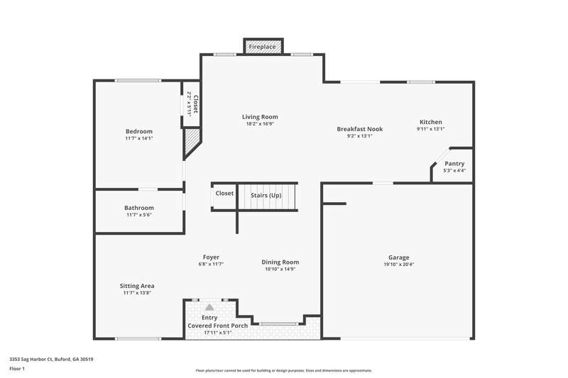 2,665/Mo, 3353 Sag Harbor Ct Buford, GA 30519 Floor Plan View
