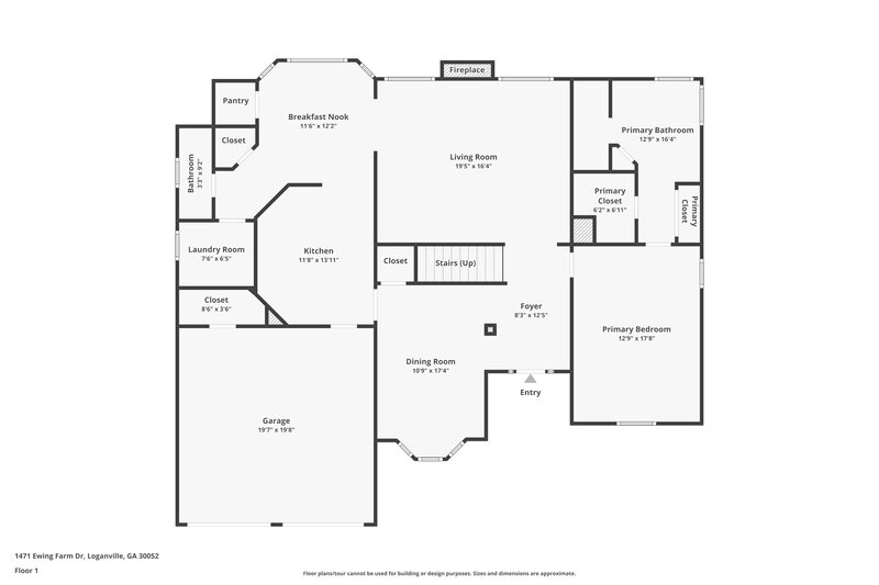 3,220/Mo, 1471 Ewing Farm Dr Loganville, GA 30052 Floor Plan View