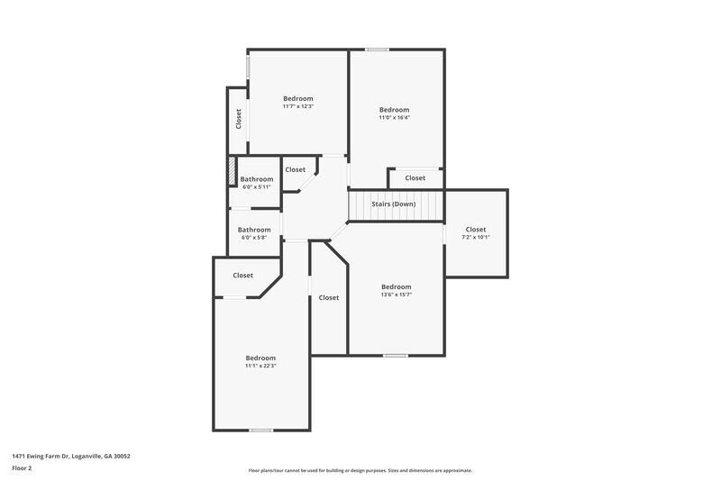 3,220/Mo, 1471 Ewing Farm Dr Loganville, GA 30052 Floor Plan View 2