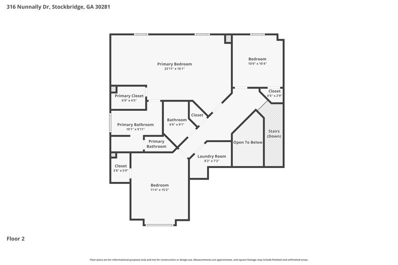 2,245/Mo, 316 Nunnally Dr Stockbridge, GA 30281 Floor Plan View 2