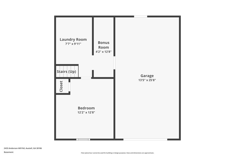 1,900/Mo, 2433 Anderson Mill Rd Austell, GA 30106 Floorplan View 3