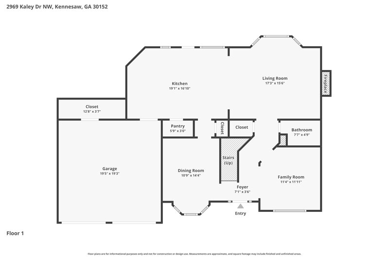2,710/Mo, 2969 Kaley Dr NW Kennesaw, GA 30152 Floor Plan View