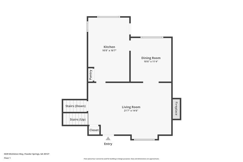 2,990/Mo, 5039 Mickleton Way Powder Springs, GA 30127 Floor Plan View