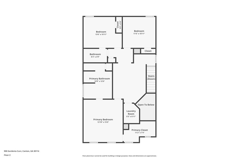 1,920/Mo, 900 Gardenia Curv Canton, GA 30114 Floor Plan View 2