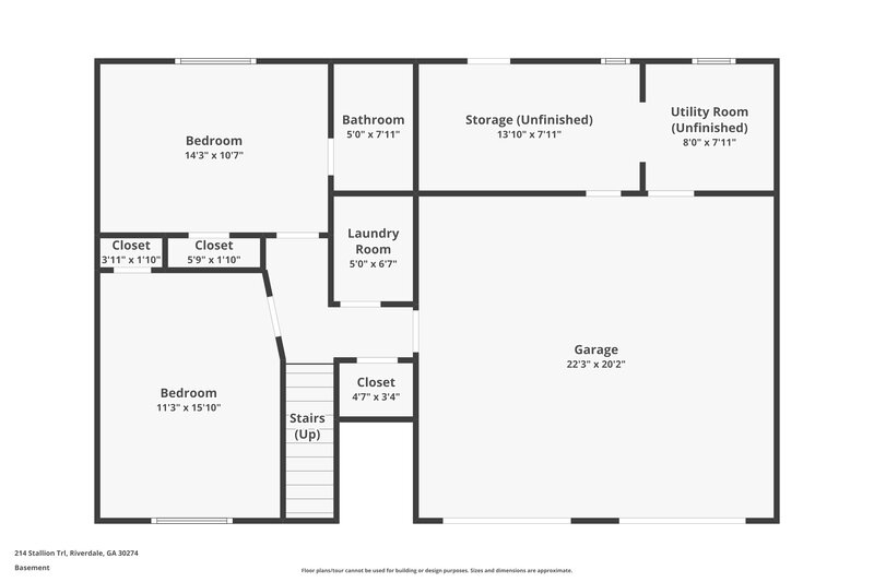 2,150/Mo, 214 Stallion Trl Riverdale, GA 30274 Floor Plan View